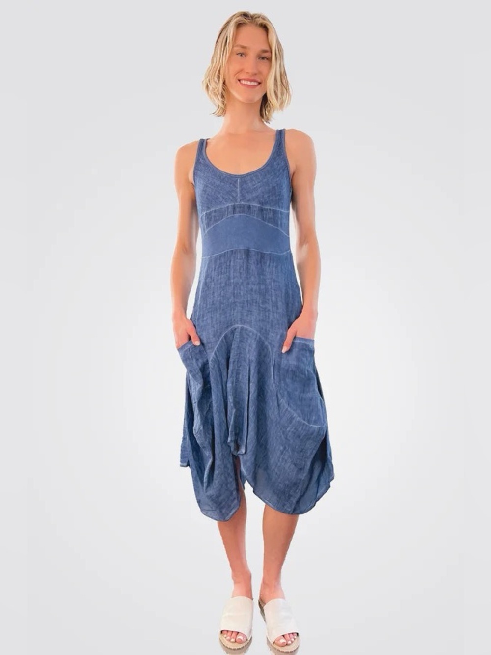 Inizio MAGIC 2 POCKET Sleeveless Linen Dress